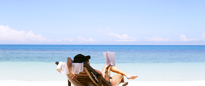 relaxing in the beach